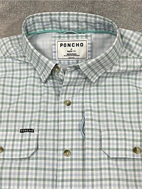 Poncho Outdoors Men's Long Sleeve Performance Shirt Medium Plaid